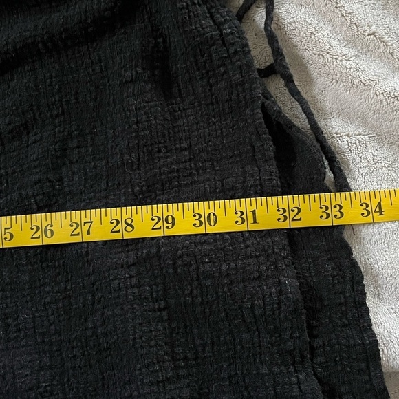 SEAFOLLY Australia Bali Hai Textured Black Gauze Beach Cover Up Dress Large - Picture 14 of 14